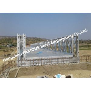 High Performance Temporary Galvanized Surface Steel Bailey Bridge With Heavy