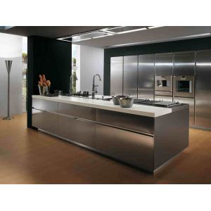 China High Strength Stainless Steel Kitchen Base Cabinets Fireproof on sale