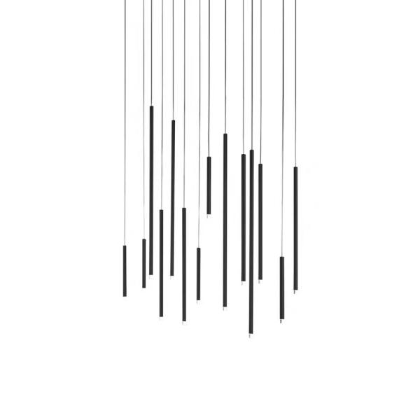 Black Tube Led Pendant Lamp For Living Room Contemporary Led Pendant Lights