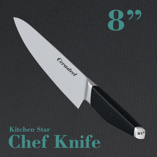 Buy G10 Fiberglass Handle Cerasteel Knife 8'' Chef Knife at wholesale prices