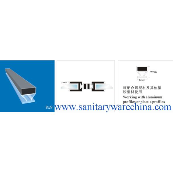 Sealing Strips/waterproof magnetic strips/shower door seals/PVC Magnetic Seal 8X9