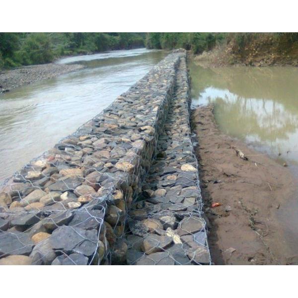 Heavy Duty Gabion Baskets For Slope Protection Tianjin Port 2.0-4.0mm Wire
