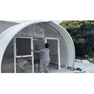 5mx7m Outdoor Camping Shell Tent Steel Frame Isolation Warm