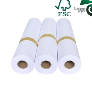 Quality FSC SGS Certified CAD Plotter Paper Rolls 24&quot; 150ft Inkjet Bond Paper 20lb 2&quot; Core for sale