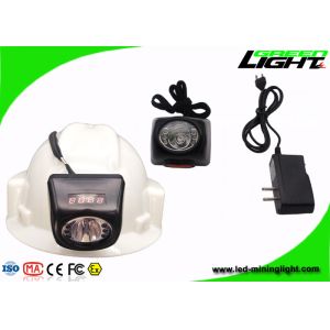 Small Size LED Miners Cap Lamp 8000LUX 221lum Brightness With Digital Screen