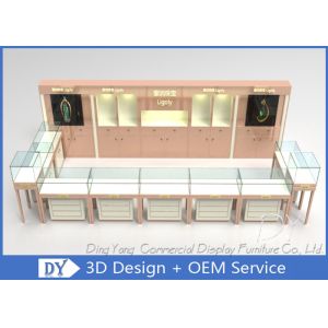 Nice Beige Jewellery Counters Showcases / Jewellery Showcase Design
