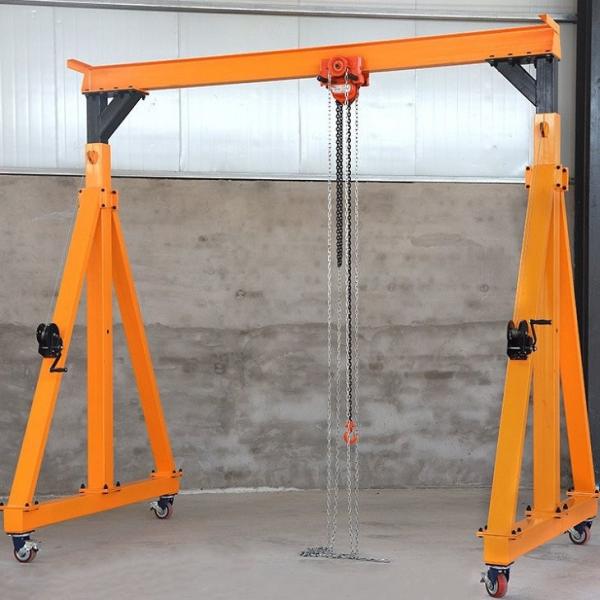Buy Aluminum Mobile Gantry Crane Span 3m-10m Hoist Trolley at wholesale prices