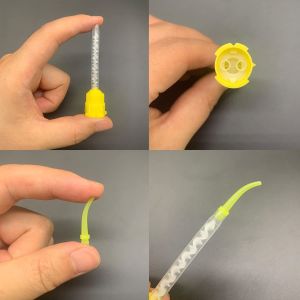 Dental Disposable Intral Oral Tip Dentist Tool Yellow Color Impression Mixing