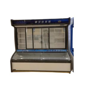 Fresh Vegetable Beverage Commercial Refrigerator Freezer Double Temperature