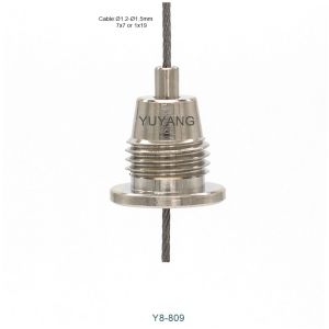 1/4-18T Thread Side Exit Cable Gripper 16mm Diameter For Decorative Lighting