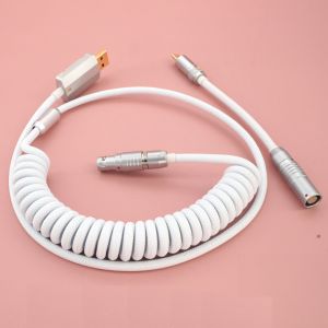 Heavy Duty Connector Coupled Mechanical Keyboard Cable Docking Circular Plug