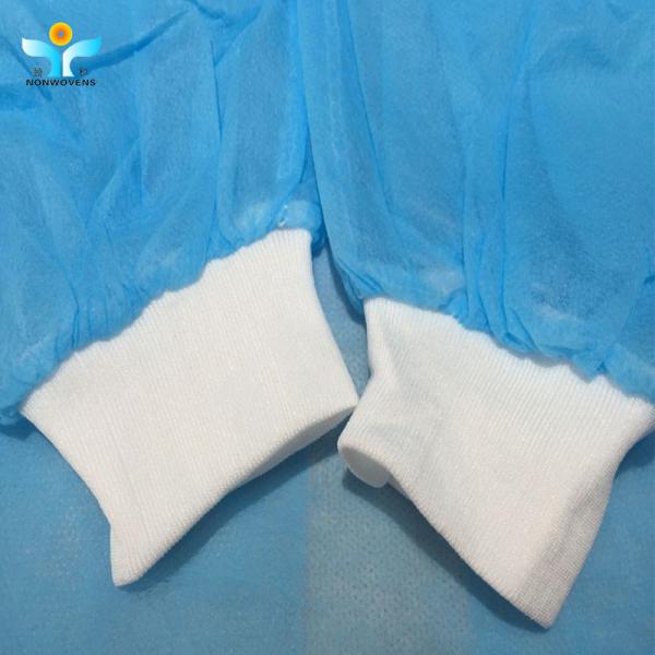 Long Sleeve Polyethylene Isolation Gowns with Elastic Cuffs 120*140cm