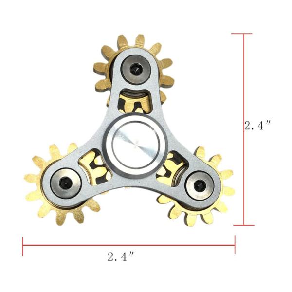 Stress Relief Toys Four Tooth Linkage Pure Copper Gyroscope Fidget Spinner for Adults