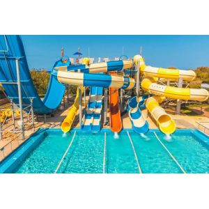 Child Amusement Park Swimming Pool Equipment Fiberglass Toys Water Slides