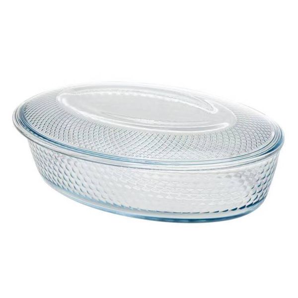 Buy Borosilicate Glass Baking Dish 800ml-3600ml with Vented Lid at wholesale prices