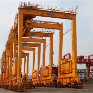 Quality RTG Rubber Tyred Container Gantry Crane 20t 35t 40t Rail Mounted for sale