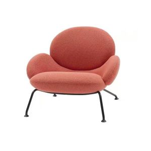 Modern design black legs fabric living room chair upholstered high back leisure chair with armrest