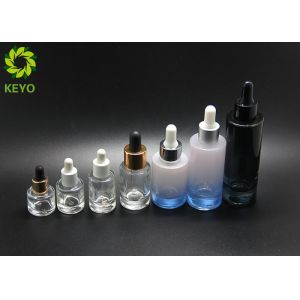 Transparent Black Color Essential Oil Bottles Bulk 50ml Round Thick Bottom