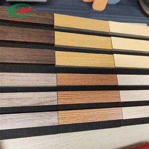 Nontoxic Harmless Acoustic Wood Slat Panels , Fire Retardant Acoustic Ceiling