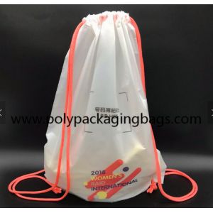 7mm Cotton Rope CPE LDPE Plastic Drawstring Backpack