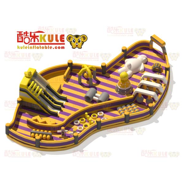 Buy Customized Irregular Shape Inflatable Castle ( Yellow & Purple ) at wholesale prices