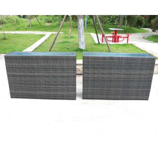 Big Long Wicker Plant Rattan Handmade Flower Pot Plant Metal Indoor Furniture