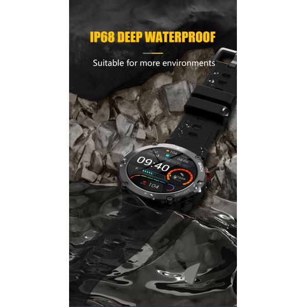 Touch Screen Tactical Smartwatch with Text and Call, Heart Rate, Blood Oxygen, and Activity Trackers