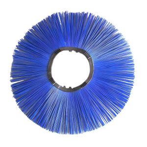Blue Convoluted Wavy PP Bristle Circular Snow Sweeper Brush
