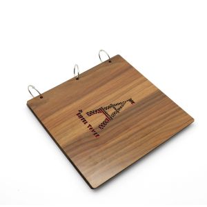 walnut wooden book cover