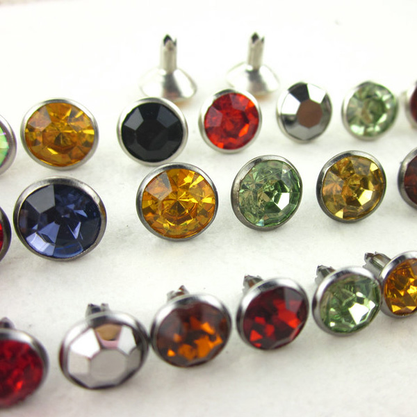 5mm 6mm 7mm 8mm 9mm 10mm 12mm wholesale rhinestone rivet studs