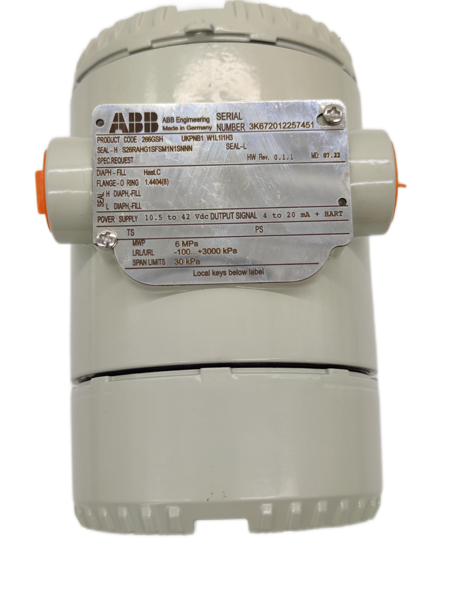 ABB 2600T DP/GP/LP Transmitter for Water/Oil/Gas HART Protocol Pressure Sensor