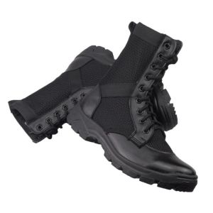 Breathable Mesh Leather Military Tactical Boots For Training Special Forces