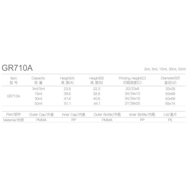 Clear Plastic Cosmetic Jars For Creams And Lotions Square Plastic Jars GR710A