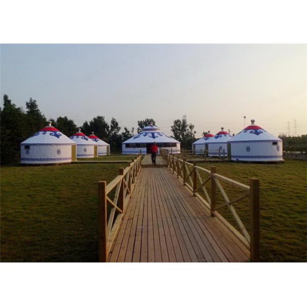 Aluminum Frame Structure Family Camping Yurt Tents , Circular Mongolian Tent