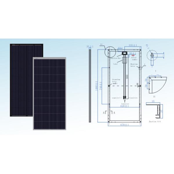 Buy Anti PID 165W White Backsheet Polycrystalline Solar Panel at wholesale prices