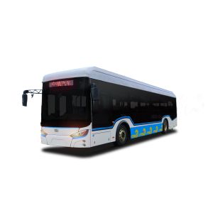 10.5m New Energy Electric Tour Bus With Lithium-Ion Battery Monocoque Structure