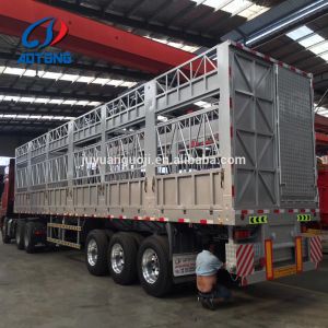 3 Axles Detachable Fence Type Cargo Carrier Semi Trailers In Logistic Industry