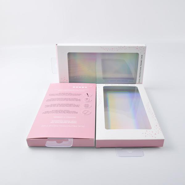 Buy Custom Made Iphone Case Carton Packaging Box Printing With Pet Window at wholesale prices