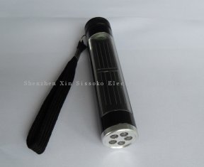 5LED Solar Aluninum Flashlight