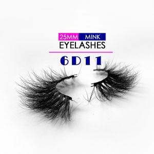 6D Siberian Mink Lashes , 100% Handmade False Eyelashes Glitter Eyelash