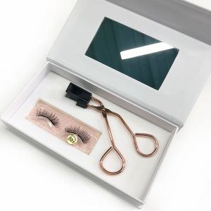 3D Effect Magnetic Eyelash Silk Eyelashes Material With Rose Gold Clip
