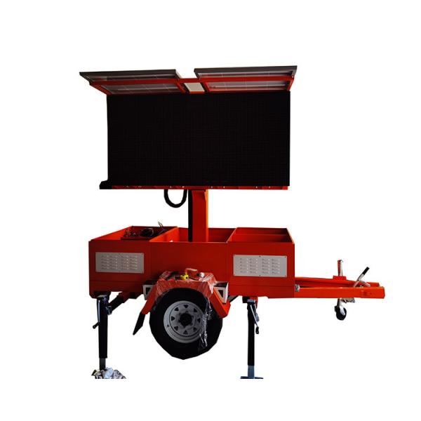 Buy Green Environmental Protection Solar Power Mobile Led Display Screen Trailer For Cultural Square at wholesale prices