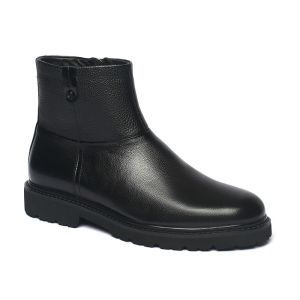China BRUNO VIERO Black Anti Skid Mens Leather Casual Boots on sale