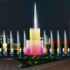 High-level outdoor music water fountain for waterscape