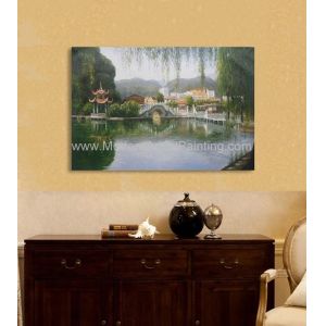 Hand Painted Claude Monet Oil Paintings Chinese Landscape Oil Paintings