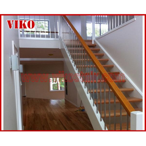 Buy Wrought Iron Staircase VK88S  Wrought Iron Handrail Tread Beech ,Railing tempered glass, Handrail b eech Stringer,carbon at wholesale prices