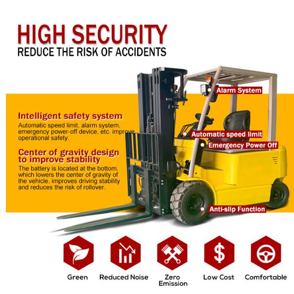 Warehouse Logistics Electric Forklifts 1.5 Ton 3 Ton 5 Ton Lifting 3000mm Forklift