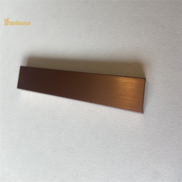 Buy Antique Copper Stainless Steel Tile Trim 20mm Width Hairline Surface at wholesale prices