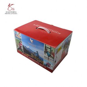 Electronics Printing Cardboard Carrying Box 4C Printing With Handle