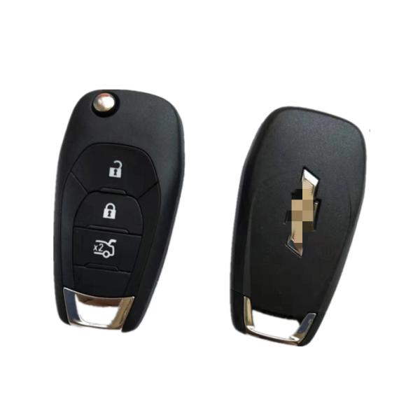 Black Chevrolet Flip Key / Chevrolet Key 3 Buttons 433 Mhz Fob PCF7961 Chip